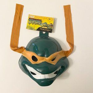 2010 TMNT Michelangelo Ninja Turtle Plastic Mask Ages 14+ Halloween Cosplay Mask